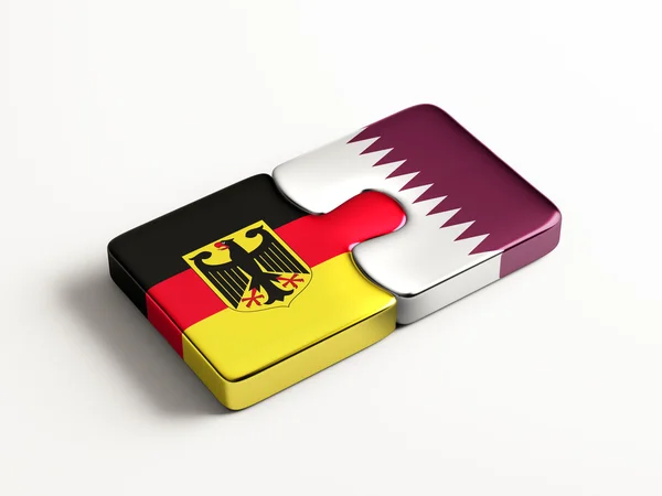 Qatar Germany  Puzzle Concept — Stock Photo, Image