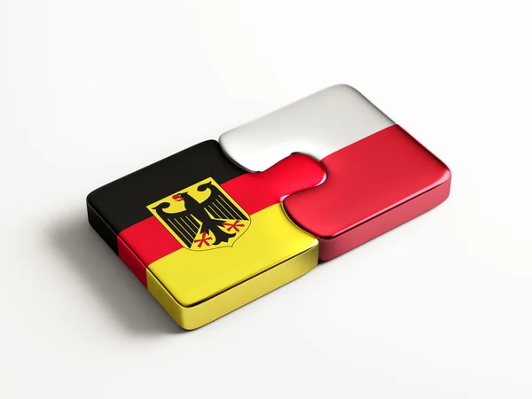 Polen Duitsland puzzel Concept — Stockfoto
