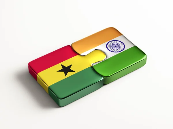 India Ghana  Puzzle Concept — Stock Photo, Image