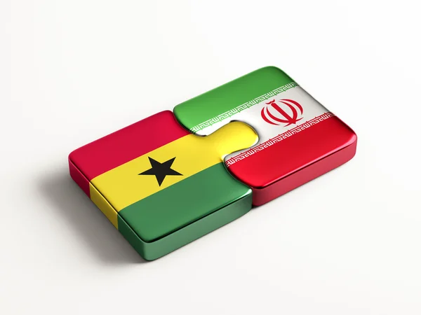 Iran Ghana  Puzzle Concept — Stock Photo, Image