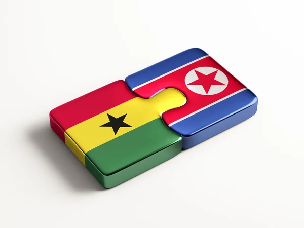 North Korea Ghana  Puzzle Concept — Stock Photo, Image