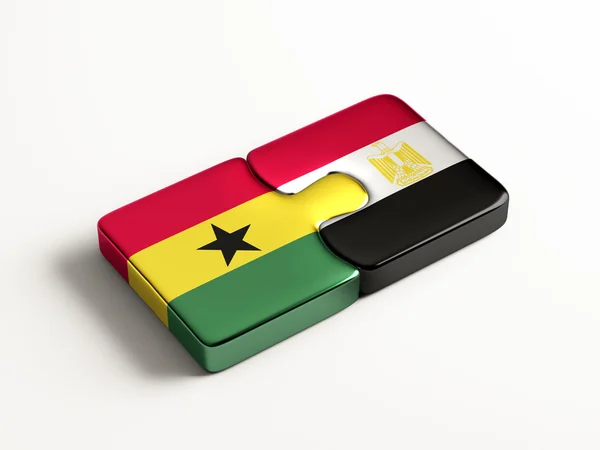 Egypt Ghana  Puzzle Concept — Stock Photo, Image