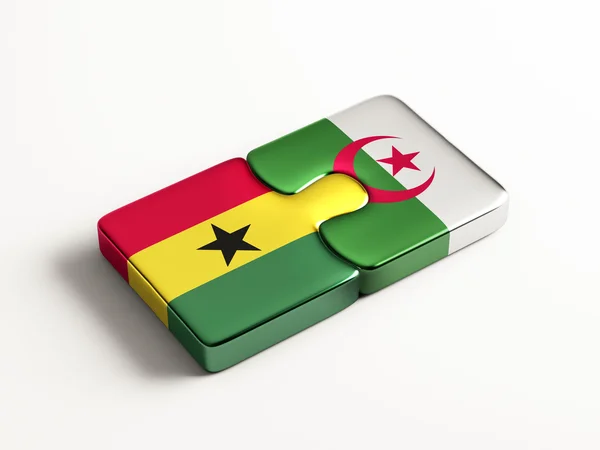 Algerije Ghana puzzel Concept — Stockfoto