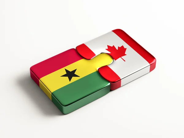 Canadá Ghana Puzzle Concept —  Fotos de Stock