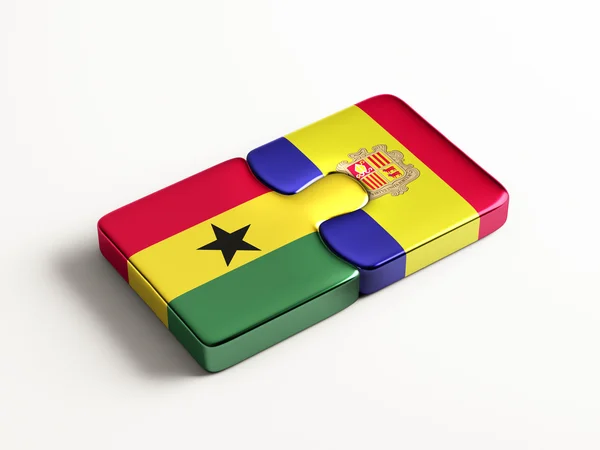 Concepto de Puzzle de Ghana de Andorra — Foto de Stock