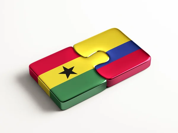 Colombia Ghana rompecabezas concepto —  Fotos de Stock