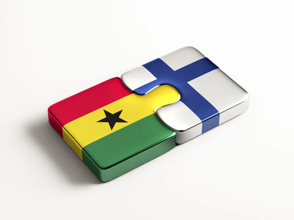 Finlandia Ghana Puzzle Concept —  Fotos de Stock