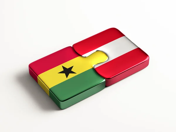 Concepto de Puzzle de Ghana de Austria —  Fotos de Stock