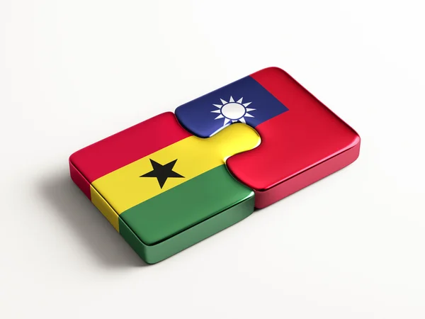Taiwan Ghana puzzel Concept — Stockfoto