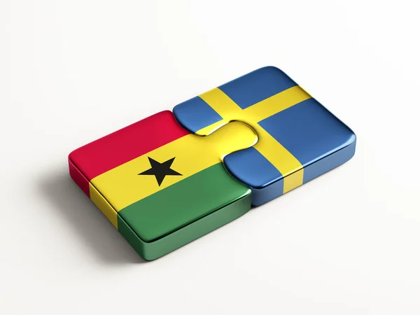 Zweden Ghana puzzel Concept — Stockfoto