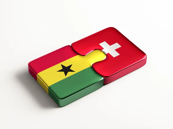 Switzerland Ghana  Puzzle Concept — Stock Photo, Image