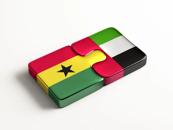 Emiratos Árabes Unidos Ghana Puzzle Concept — Foto de Stock