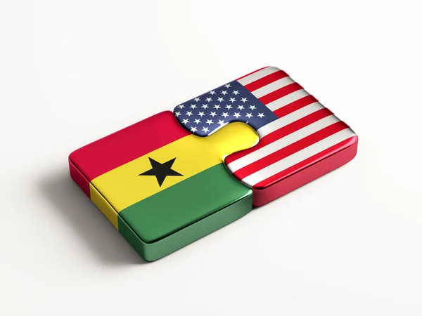 Verenigde Staten Ghana puzzel Concept — Stockfoto