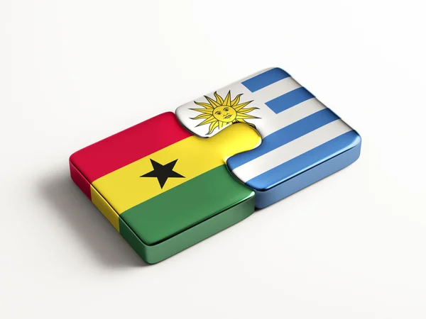 Uruguay Ghana puzzel Concept — Stockfoto