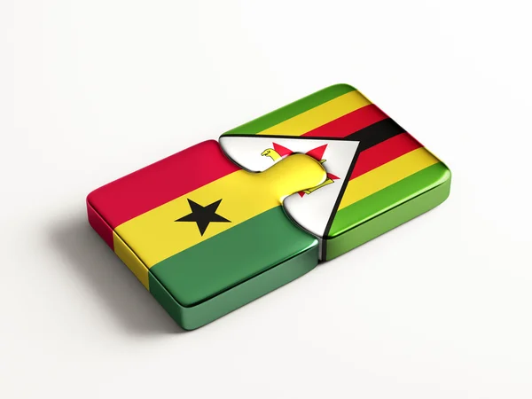 Zimbabwe Ghana  Puzzle Concept — Stock Photo, Image