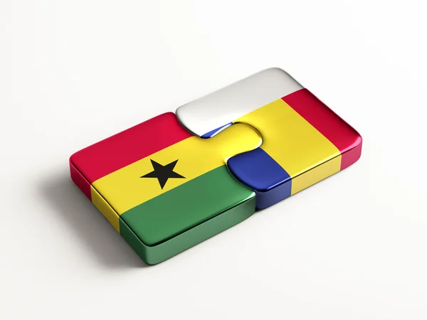 Concetto di Puzzle del Ghana Romania — Foto Stock