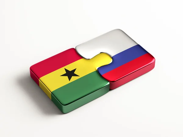 Russia Ghana  Puzzle Concept — Stock Photo, Image