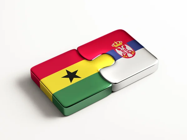 Servië Ghana puzzel Concept — Stockfoto