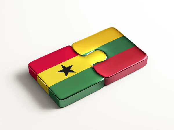Lituania Ghana Puzzle Concept —  Fotos de Stock