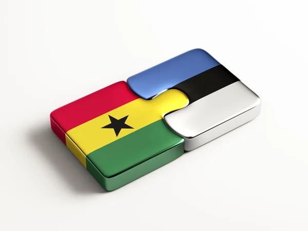 Concepto de Puzzle de Ghana Estonia —  Fotos de Stock