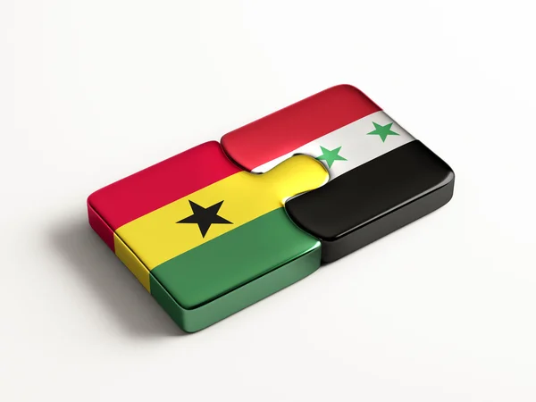 Syria Ghana  Puzzle Concept — Stock Photo, Image
