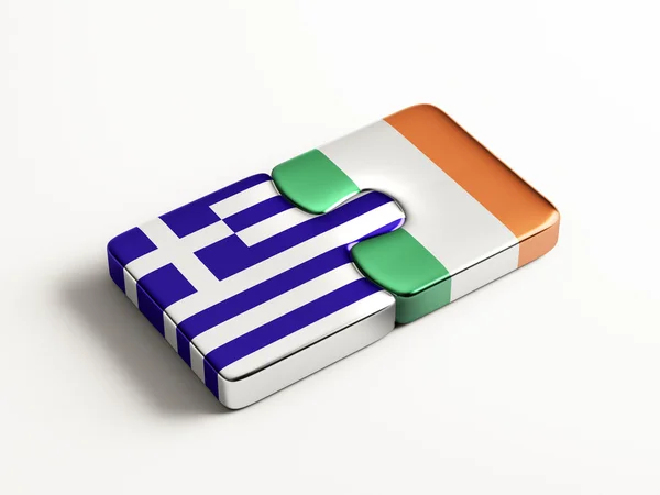 Greece Ireland  Puzzle Concept — Stock Photo, Image
