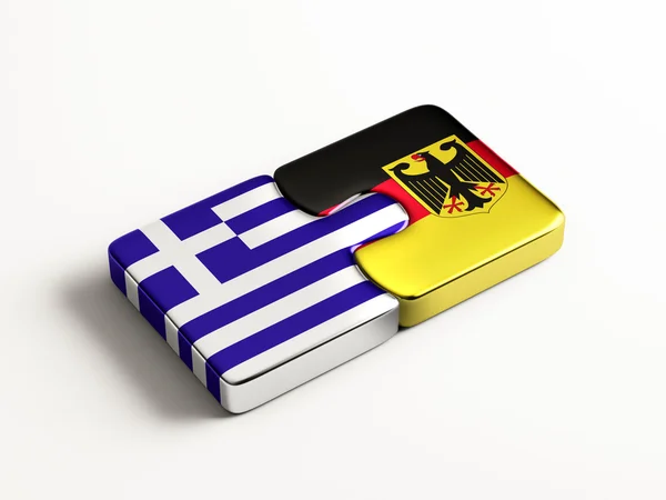 Grecia Alemania Puzzle Concepto —  Fotos de Stock