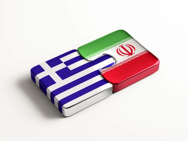 Irã Grécia Puzzle Concept — Fotografia de Stock