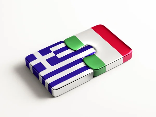 Italia Grecia Puzzle Concepto —  Fotos de Stock
