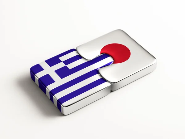 Japan Greece  Puzzle Concept — Stock Photo, Image