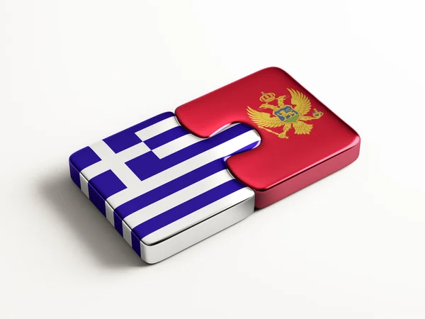 Montenegro Grecia Puzzle Concepto —  Fotos de Stock