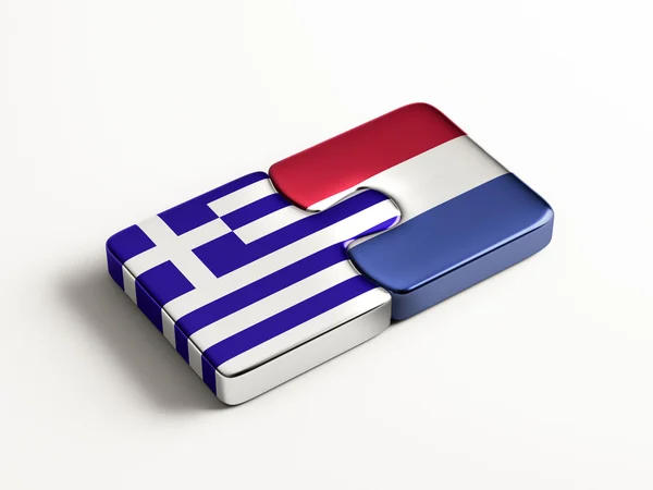 Netherlands Greece  Puzzle Concept — Stock Photo, Image