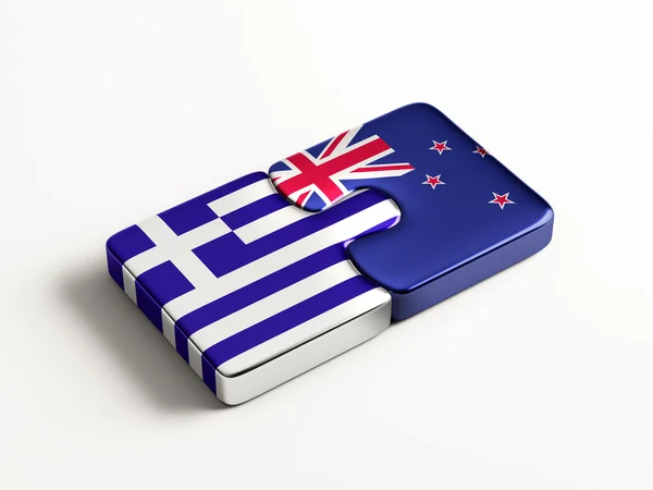 Nueva Zelanda Grecia Puzzle Concepto —  Fotos de Stock