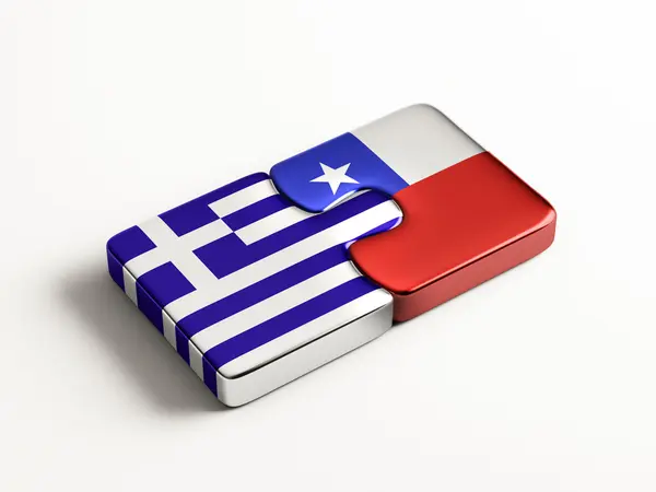 Chile Greece  Puzzle Concept — Stock Photo, Image