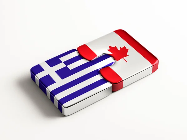 Canadá Grecia Puzzle Concepto —  Fotos de Stock