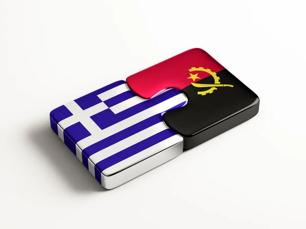 Angola Yunanistan bulmaca kavramı — Stok fotoğraf