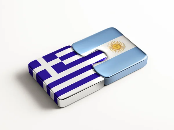 Argentina Grecia Puzzle Concepto —  Fotos de Stock