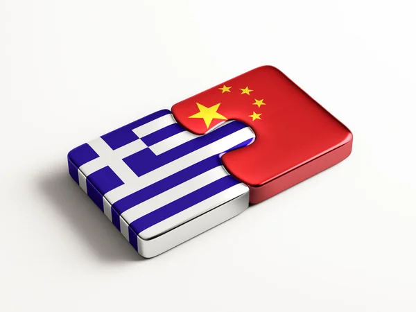 China Greece  Puzzle Concept — Stock Photo, Image