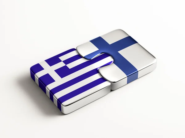 Finland Griekenland puzzel Concept — Stockfoto