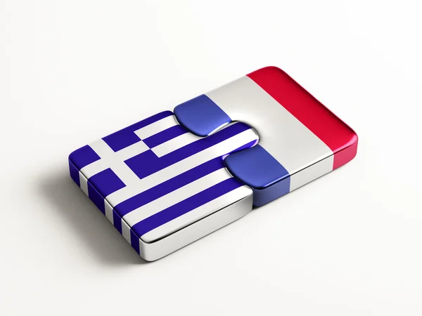 Francia Grecia Puzzle Concepto —  Fotos de Stock