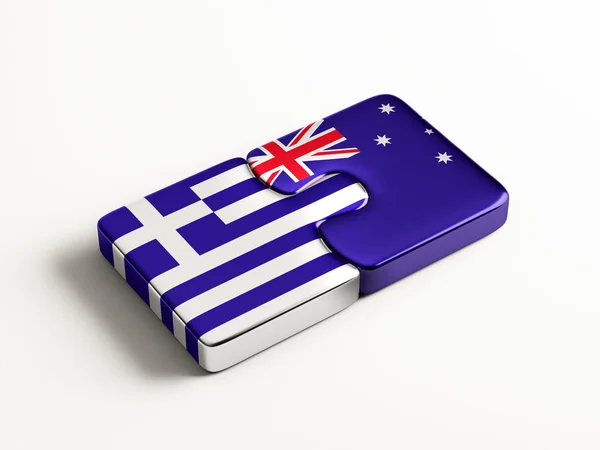 Australia Greece  Puzzle Concept — Stock Photo, Image