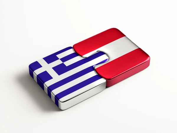 Austria Greece  Puzzle Concept — Stock Photo, Image