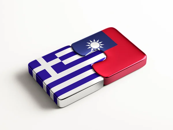 Taiwan Grecia Puzzle Concepto —  Fotos de Stock