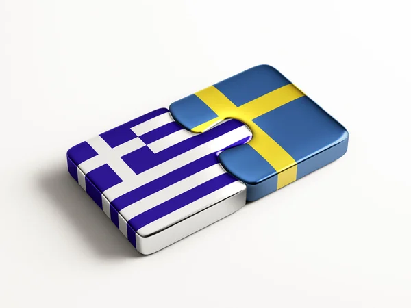 Sweden Greece  Puzzle Concept — Stock Photo, Image