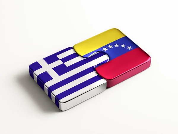 Venezuela Greece  Puzzle Concept — Stock Photo, Image