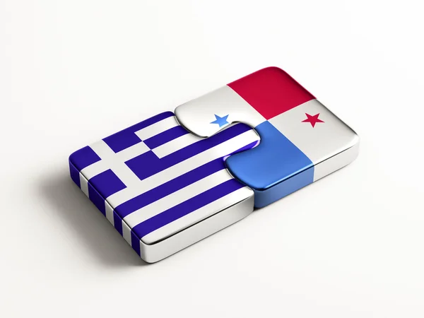 Panama Yunanistan bulmaca kavramı — Stok fotoğraf
