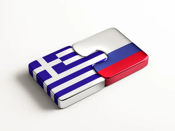 Rusia Grecia Puzzle Concepto —  Fotos de Stock