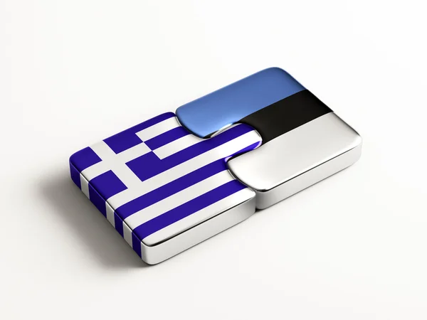 Estonia Grecia Puzzle Concepto —  Fotos de Stock