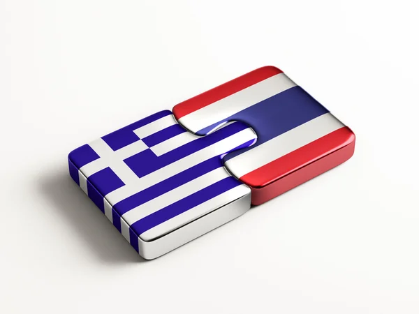 Tailandia Grecia Puzzle Concepto —  Fotos de Stock