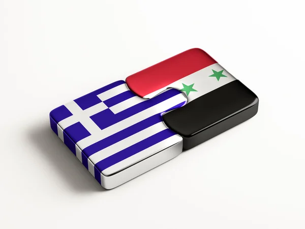 Siria Grecia Puzzle Concepto —  Fotos de Stock